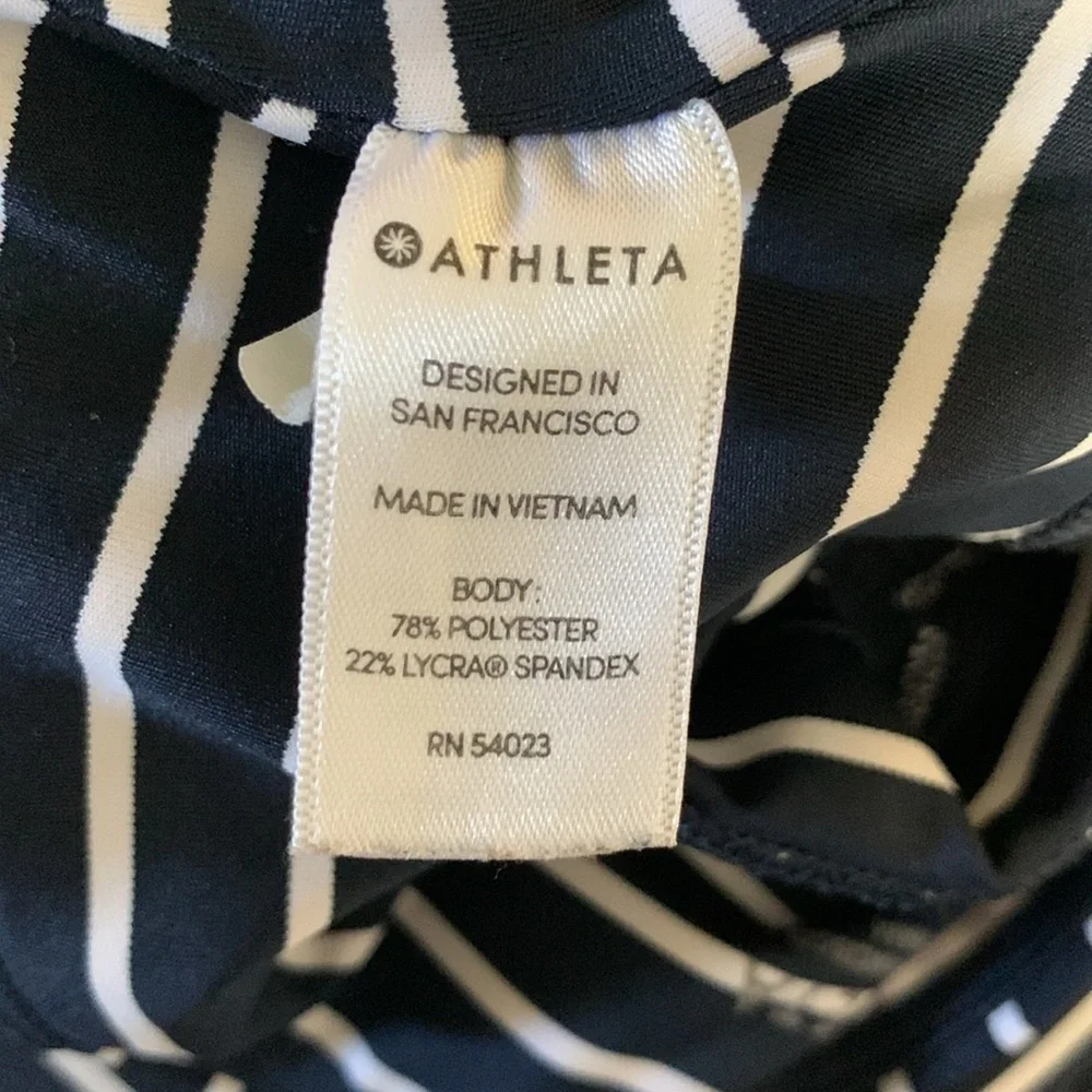 Athleta navy stripe